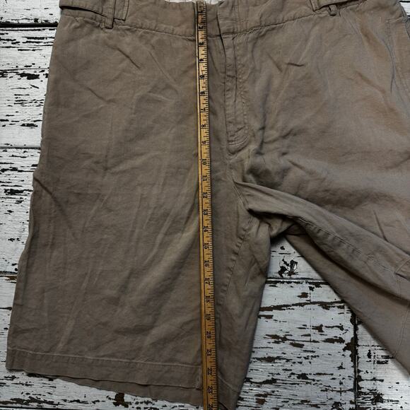 Soft Surroundings Linen Blend Bermuda Shorts Size 2X Khaki Tan Colored 5EW37 - Picture 4 of 10